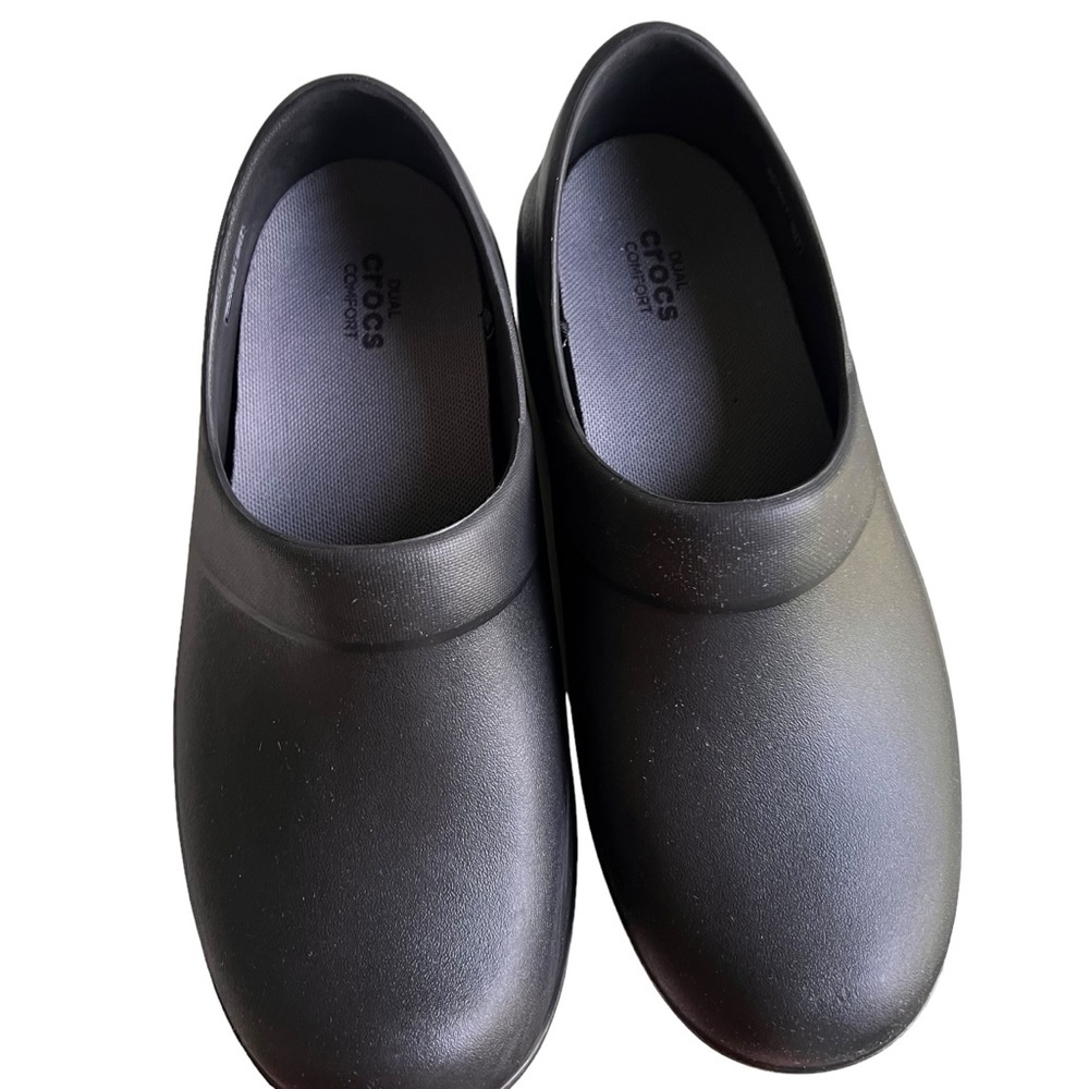 Crocs On The Clock Work Slip On Clogs Slip Resist… - image 5